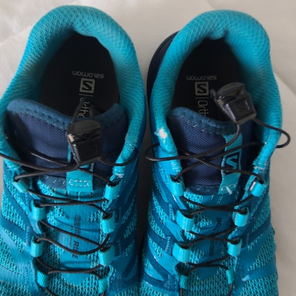SOLD. Salomon "Sense Ride Vibe" in "Bluebird" Teal Trail Runners - Picture 3 of 10